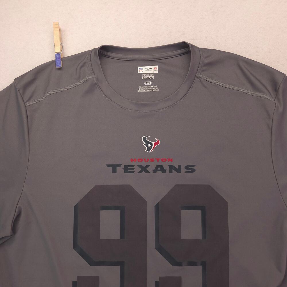NFL Houston Texans Graphic Short Sleeve Football T Shirt Mens Size Large L Gray